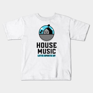 HOUSE MUSIC - Lifts You Up (blue/black) Kids T-Shirt